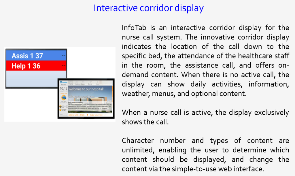 Nurse Call System for Hospitals Clinics